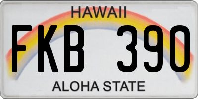 HI license plate FKB390