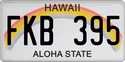 HI license plate FKB395