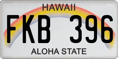 HI license plate FKB396