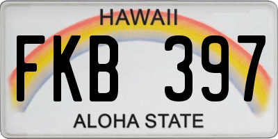 HI license plate FKB397