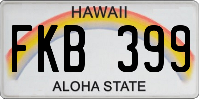 HI license plate FKB399