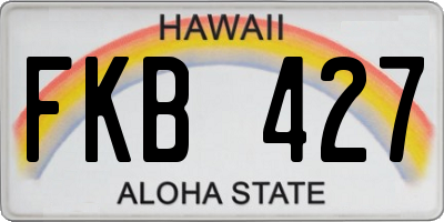 HI license plate FKB427