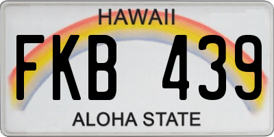HI license plate FKB439