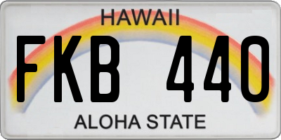 HI license plate FKB440