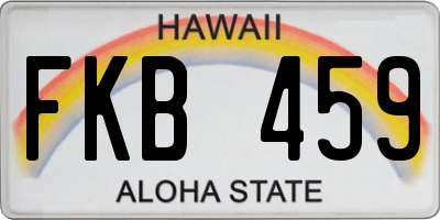 HI license plate FKB459