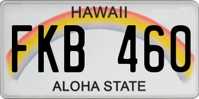 HI license plate FKB460