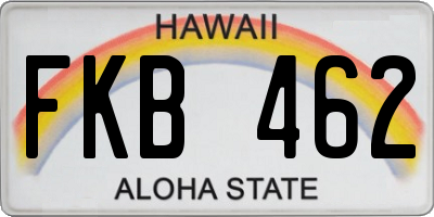 HI license plate FKB462