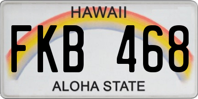 HI license plate FKB468