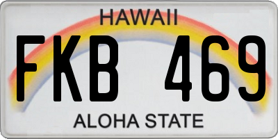 HI license plate FKB469