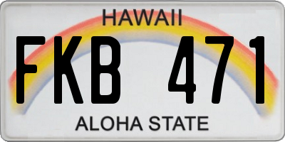 HI license plate FKB471