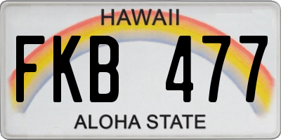 HI license plate FKB477