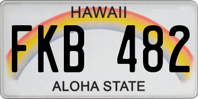 HI license plate FKB482