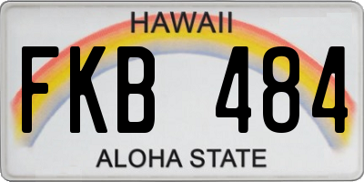 HI license plate FKB484