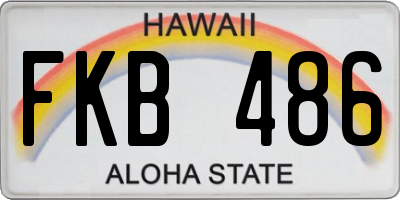 HI license plate FKB486