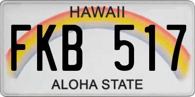 HI license plate FKB517