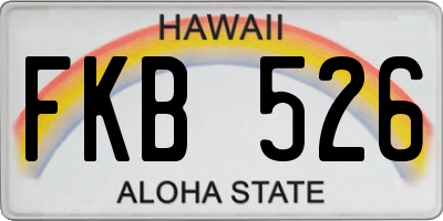 HI license plate FKB526