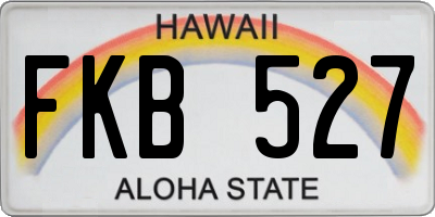 HI license plate FKB527