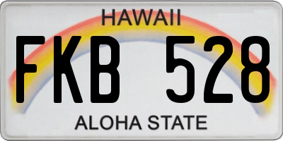 HI license plate FKB528