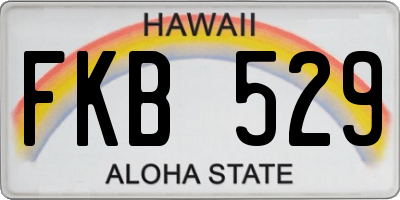 HI license plate FKB529