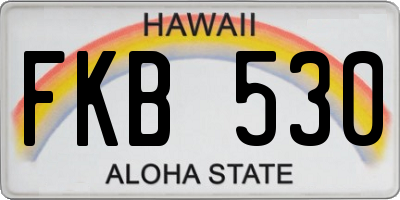 HI license plate FKB530