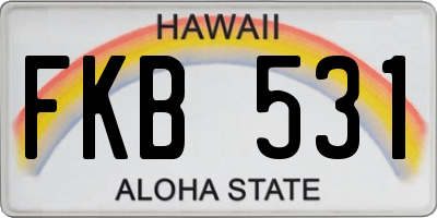 HI license plate FKB531