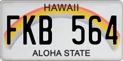 HI license plate FKB564