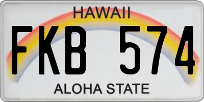 HI license plate FKB574
