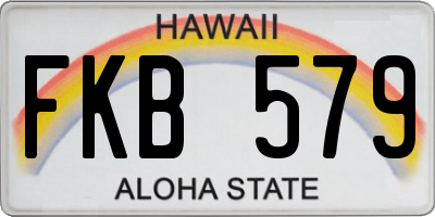 HI license plate FKB579