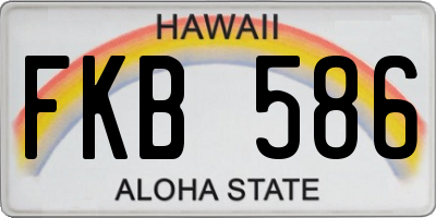 HI license plate FKB586
