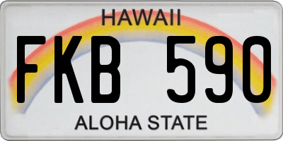 HI license plate FKB590