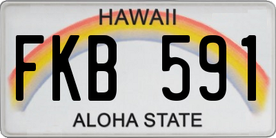 HI license plate FKB591