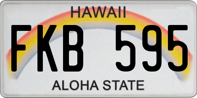HI license plate FKB595