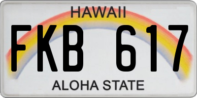 HI license plate FKB617