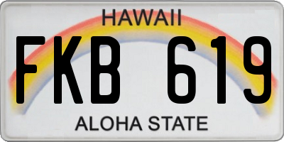 HI license plate FKB619