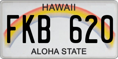 HI license plate FKB620