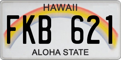 HI license plate FKB621