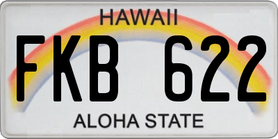 HI license plate FKB622