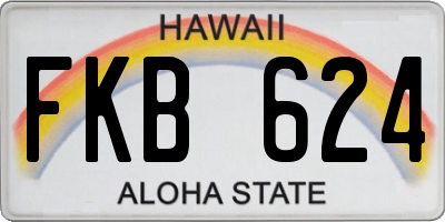 HI license plate FKB624