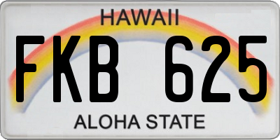 HI license plate FKB625