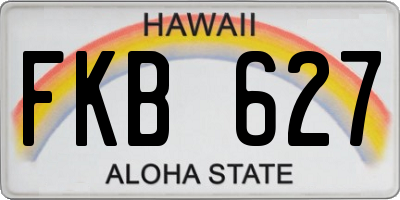 HI license plate FKB627