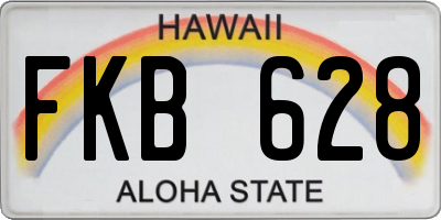 HI license plate FKB628