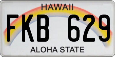 HI license plate FKB629