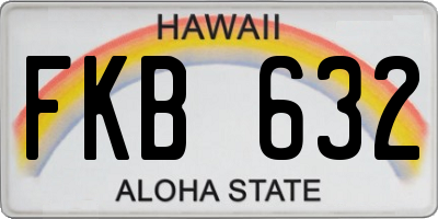 HI license plate FKB632