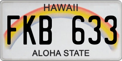 HI license plate FKB633