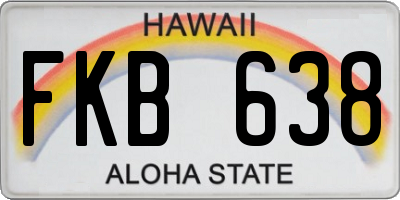 HI license plate FKB638