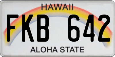HI license plate FKB642