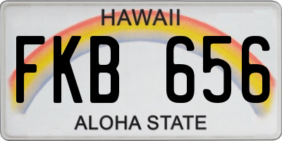 HI license plate FKB656