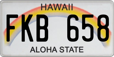 HI license plate FKB658