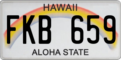 HI license plate FKB659