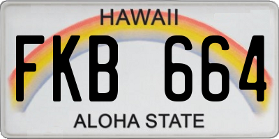 HI license plate FKB664